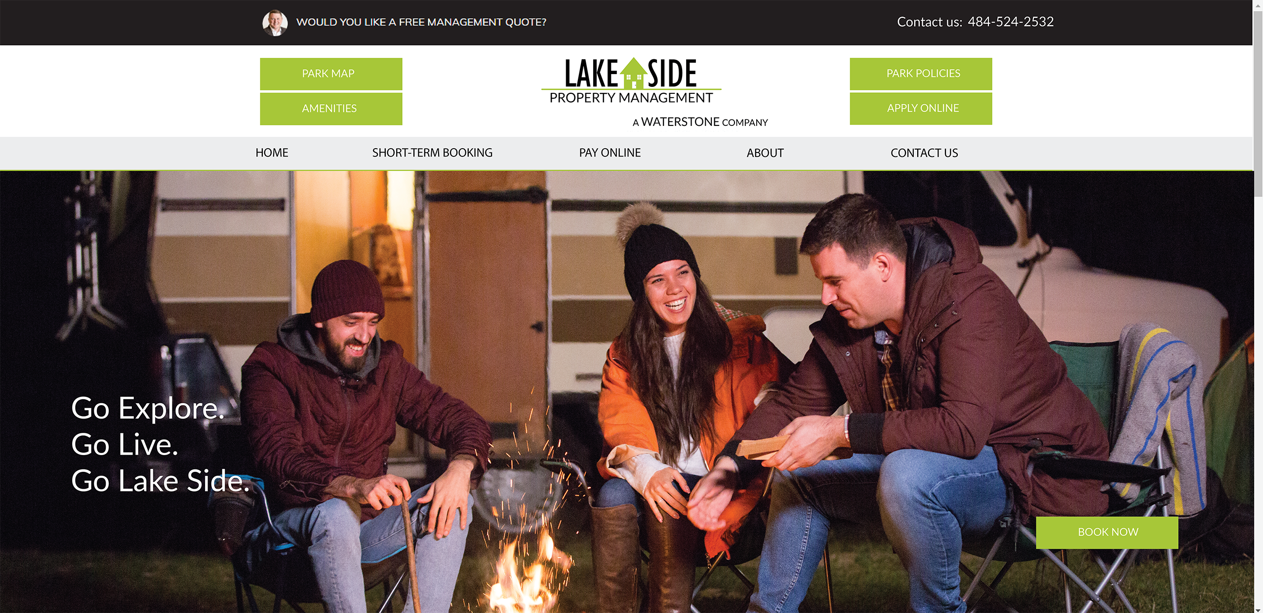 Lakeside Property Management website