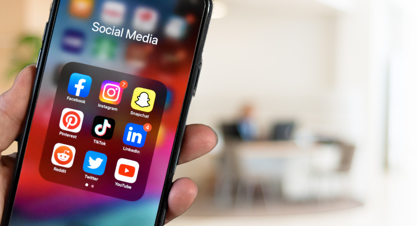 Social Media Apps open on an iPhone screen